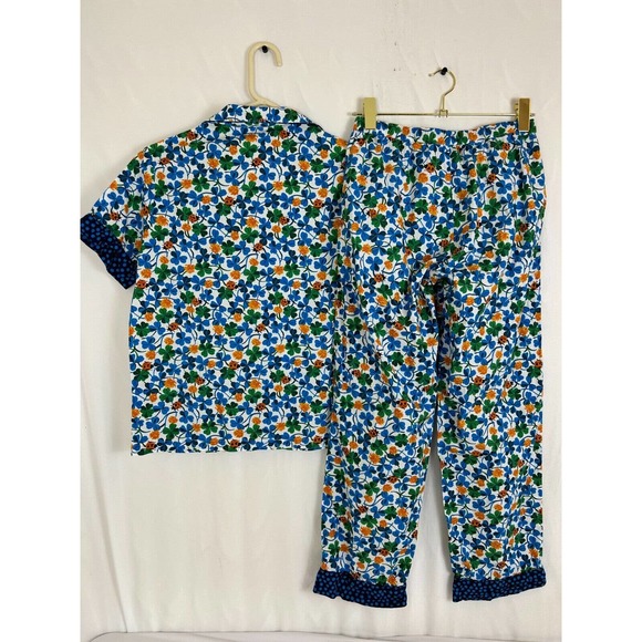 Print Fresh Anthropologie Clover Ladybug Pajama Set Women XS Drawstring Pants - Picture 2 of 10
